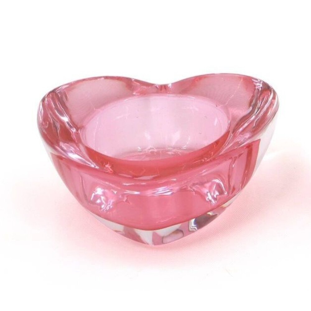 Mah Jongg Dice Dish Pink Glass Heart Shaped Ring Holder Mahjong Fast Ship
